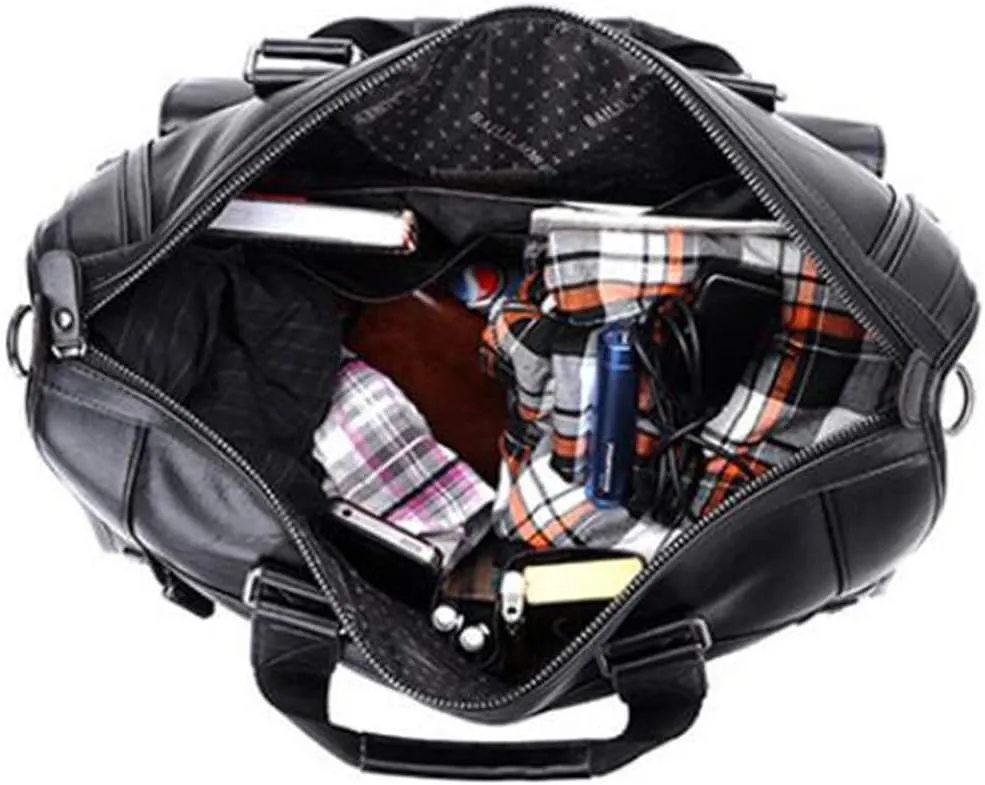17 inch men Business bag Travel Briefcase Laptop Messenger Bags Vintage pu leather Shoulder bag