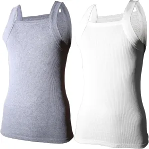 2-4 Packs Men's G-Unit Style Cotton Tank Tops Square Cut Muscle Rib A-Shirts