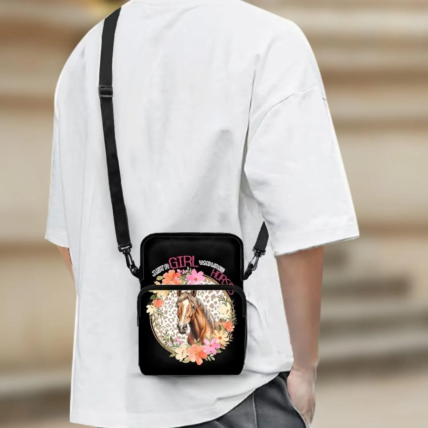2 Layer Crossbody Bag, Lightweight Shoulder Bag Messenger Bags for Kids Girls Boys