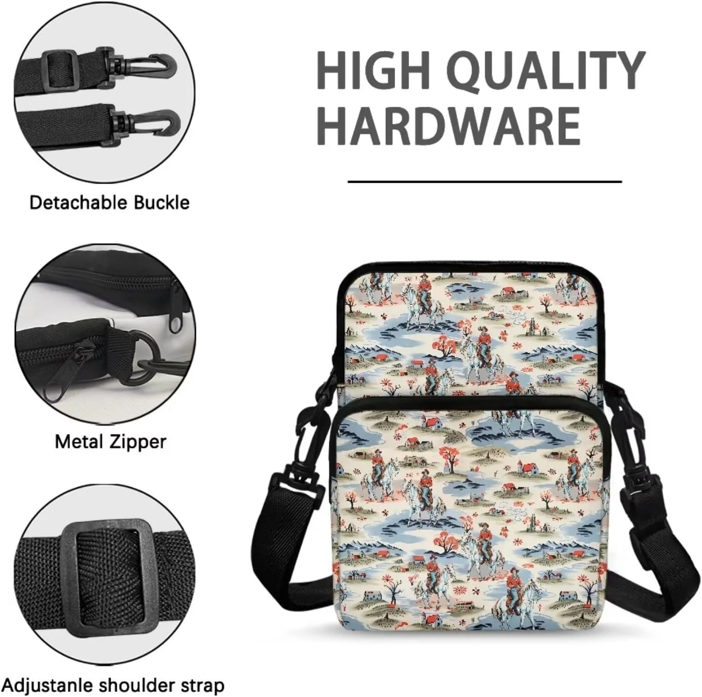 2 Layer Crossbody Bag, Lightweight Shoulder Bag Messenger Bags for Kids Girls Boys