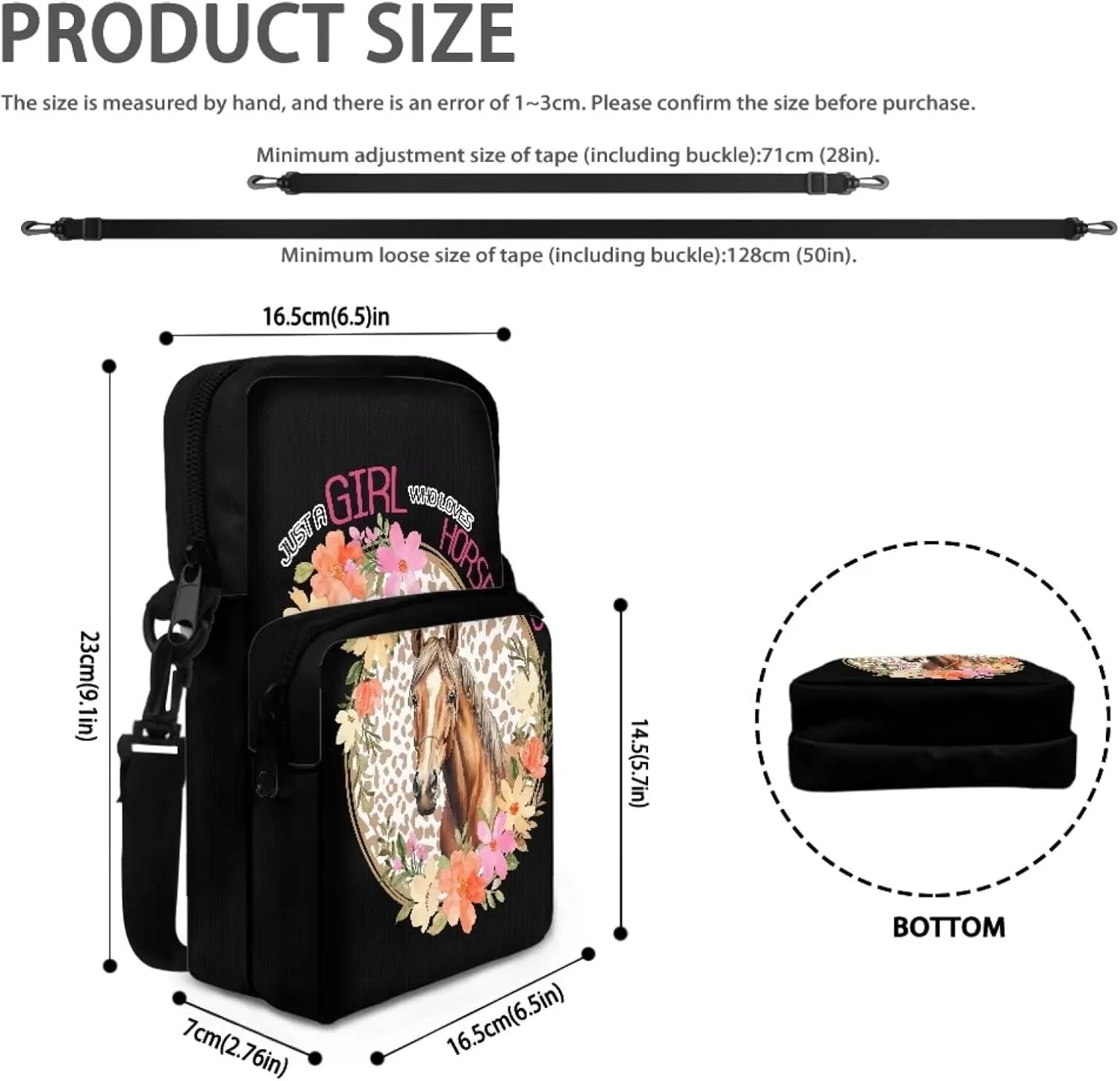 2 Layer Crossbody Bag, Lightweight Shoulder Bag Messenger Bags for Kids Girls Boys