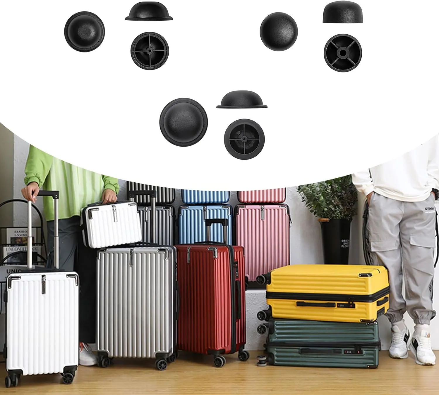 2 Pcs Luggage Feet Pads Luggage Replacement Part Bottom Stud Stand Suitcase Feet Pad Suitcase Stand Feet Accessories