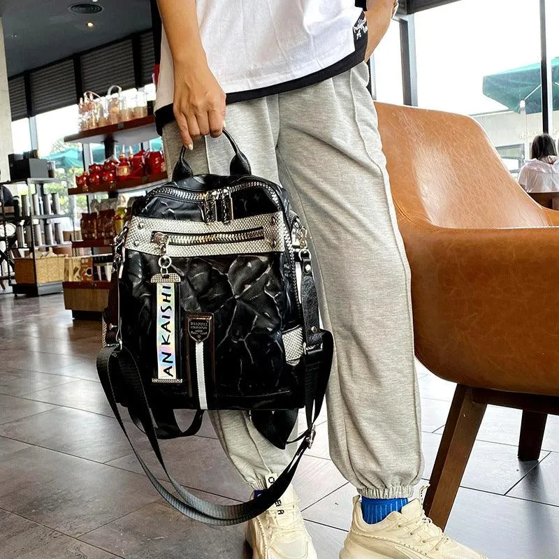 Backpack Western-style Soft Leather Wideband Single Shoulder Messenger Bag