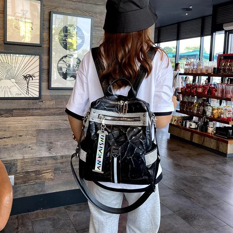 Backpack Western-style Soft Leather Wideband Single Shoulder Messenger Bag