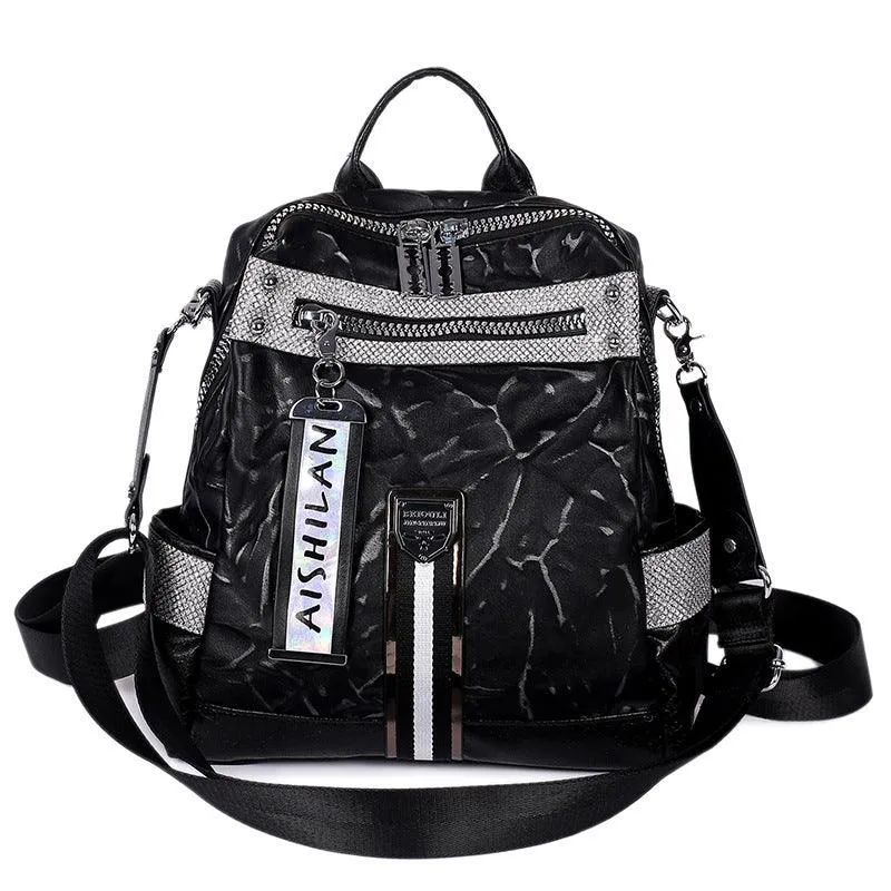 Backpack Western-style Soft Leather Wideband Single Shoulder Messenger Bag