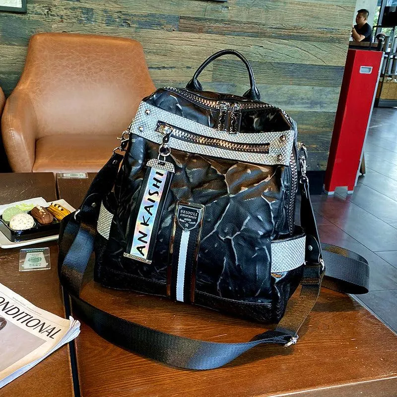 Backpack Western-style Soft Leather Wideband Single Shoulder Messenger Bag