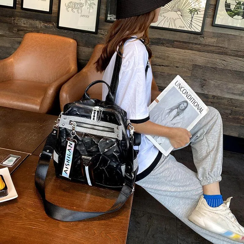 Backpack Western-style Soft Leather Wideband Single Shoulder Messenger Bag