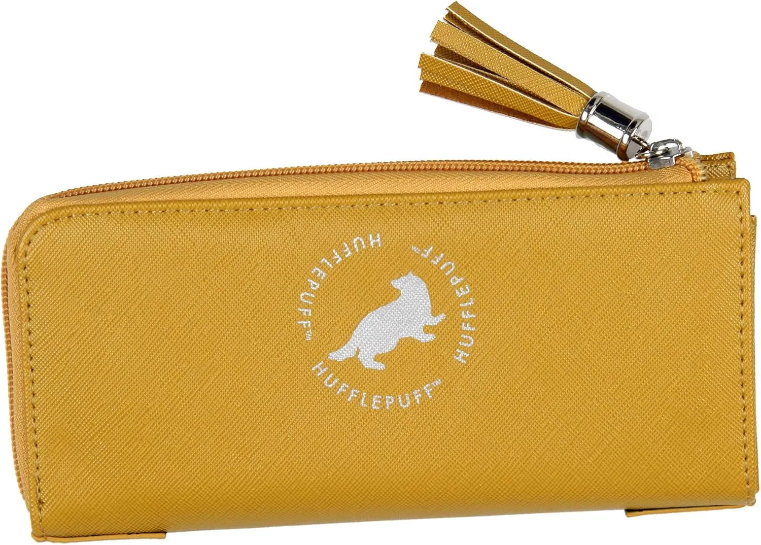 Bioworld Harry Potter Wallet Designer Hogwarts Hufflepuff House Zipper Clutch Faux Leather Wallet For Women