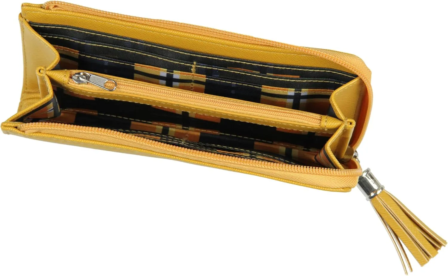 Bioworld Harry Potter Wallet Designer Hogwarts Hufflepuff House Zipper Clutch Faux Leather Wallet For Women