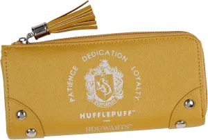 Bioworld Harry Potter Wallet Designer Hogwarts Hufflepuff House Zipper Clutch Faux Leather Wallet For Women