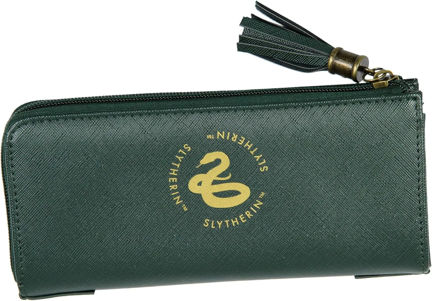 Bioworld Harry Potter Wallet Designer Hogwarts Slytherin House Zipper Clutch Faux Leather Wallet For Women