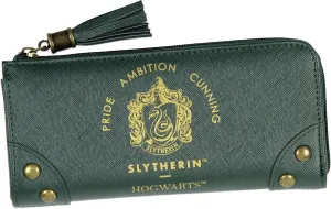 Bioworld Harry Potter Wallet Designer Hogwarts Slytherin House Zipper Clutch Faux Leather Wallet For Women
