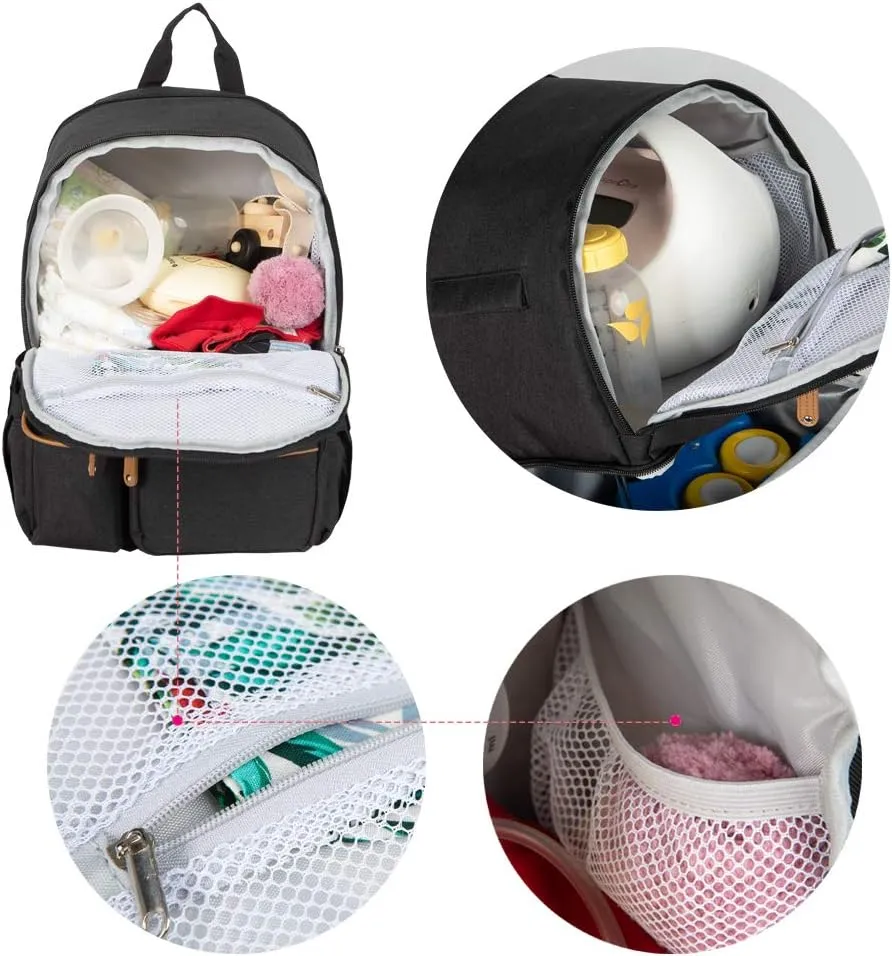 Breast Pump Backpack - Mother Outdoor Working Backpack with 13 Inch Laptop Compartment Fit Most Breast Pumps (Black)