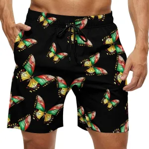 Butterfly Men's Swim Trunks Quick Dry Board Shorts Breathable Summer Beach Shorts Bathing Suits