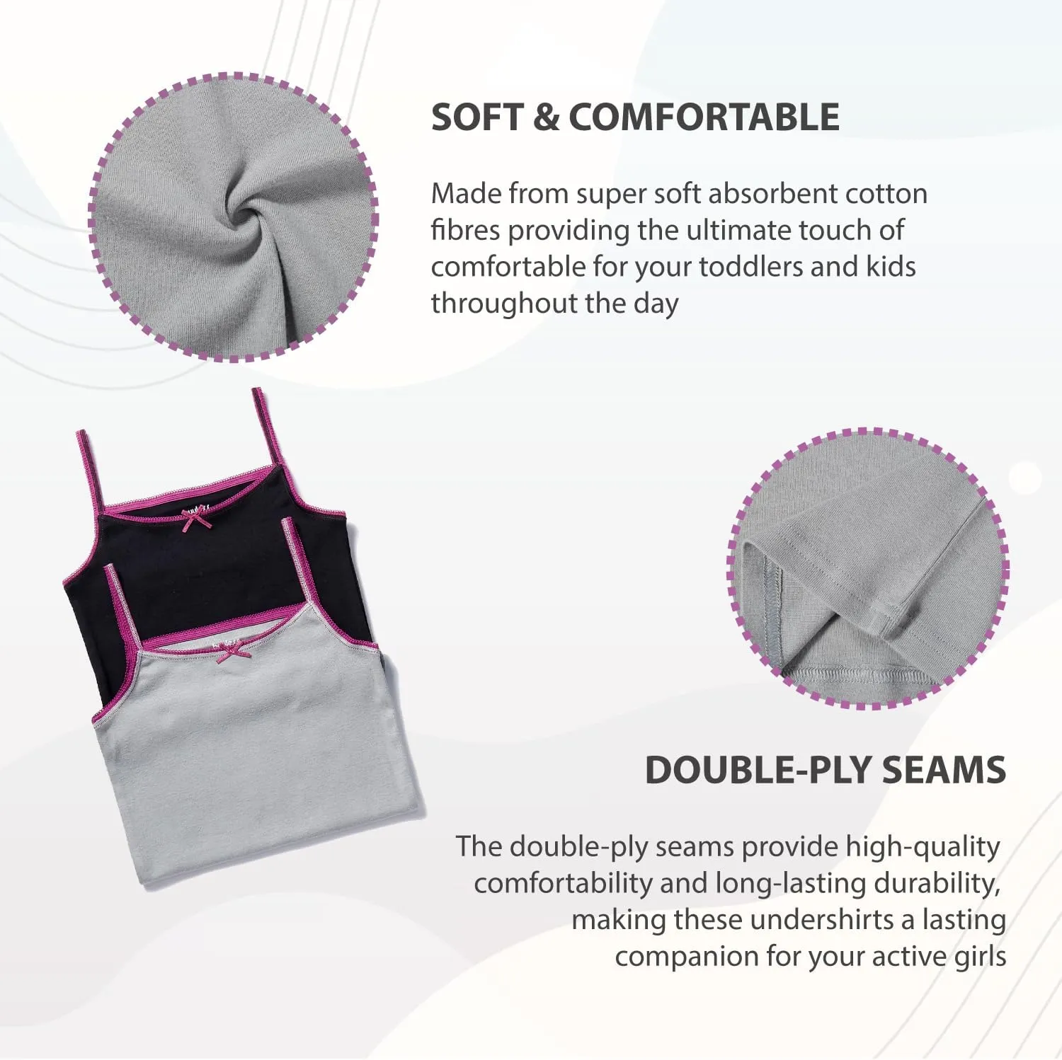 Buyless Fashion Girls Tank Tops - Sleeveless Cami Tanks Cotton Undershirts for Dance Gymnastics, Kids & Toddler Size (8 Pack)