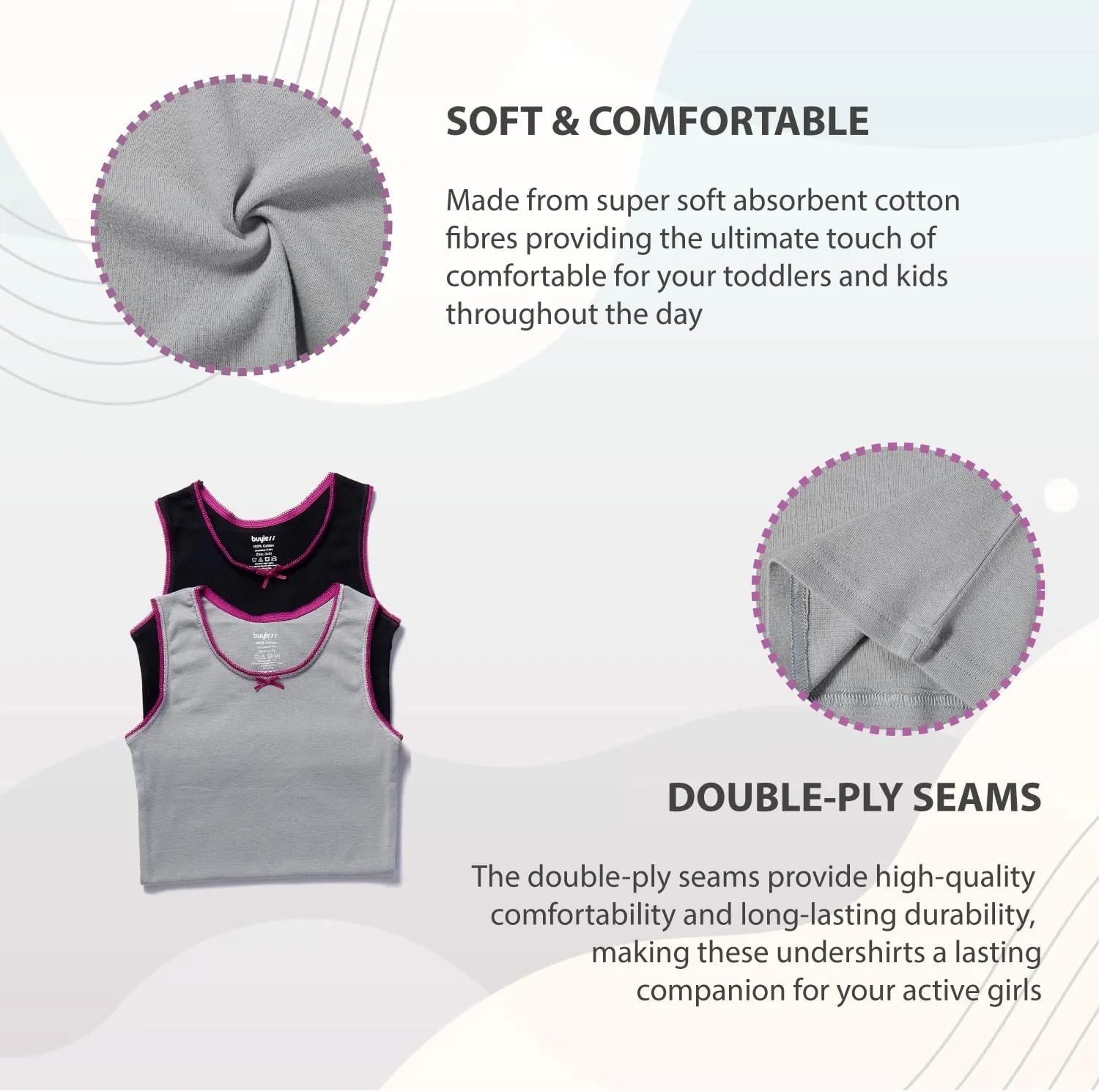 Buyless Fashion Girls Tank Tops - Sleeveless Cami Tanks Cotton Undershirts for Dance Gymnastics, Kids & Toddler Size (8 Pack)