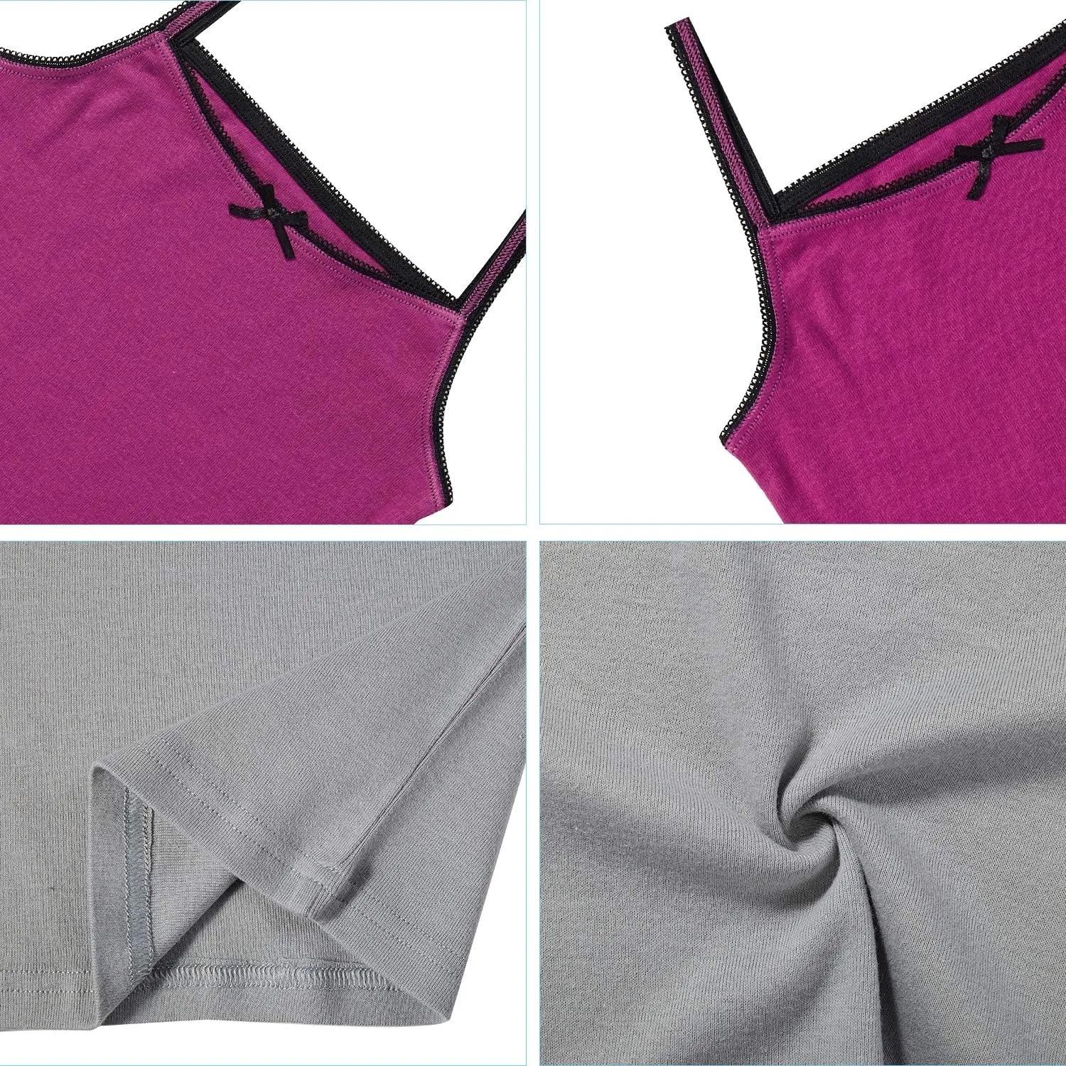 Buyless Fashion Girls Tank Tops - Sleeveless Cami Tanks Cotton Undershirts for Dance Gymnastics, Kids & Toddler Size (8 Pack)
