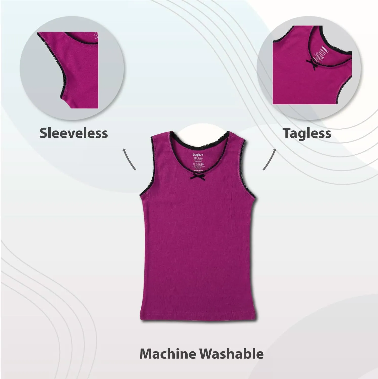 Buyless Fashion Girls Tank Tops - Sleeveless Cami Tanks Cotton Undershirts for Dance Gymnastics, Kids & Toddler Size (8 Pack)
