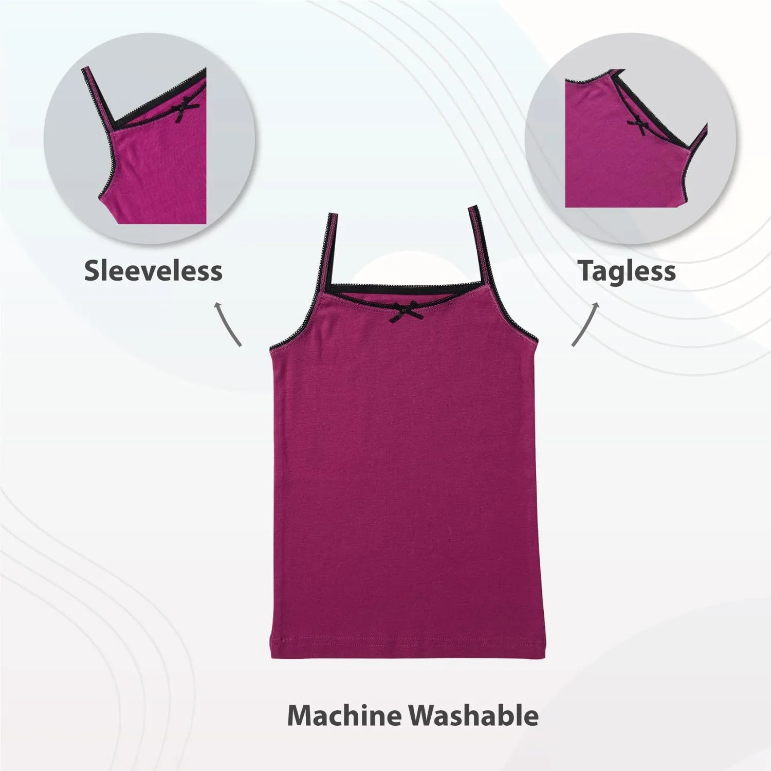 Buyless Fashion Girls Tank Tops - Sleeveless Cami Tanks Cotton Undershirts for Dance Gymnastics, Kids & Toddler Size (8 Pack)