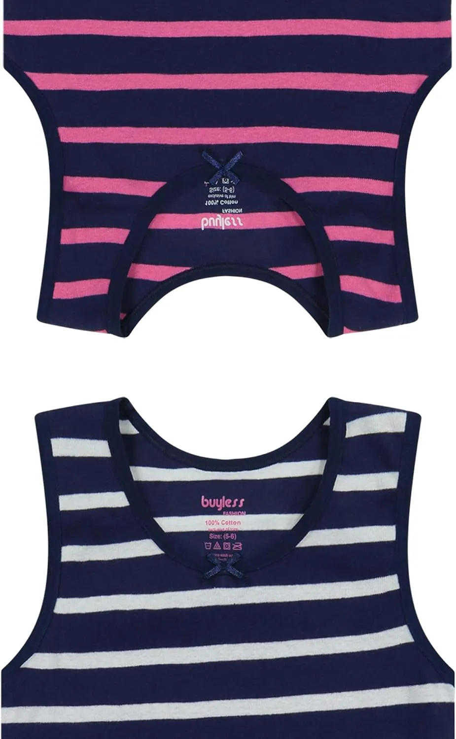 Buyless Fashion Girls Tank Tops - Sleeveless Cami Tanks Cotton Undershirts for Dance Gymnastics, Kids & Toddler Size (8 Pack)