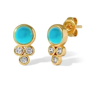 CAPRI TURQUOISE STUD EARRINGS - JOY DRAVECKY