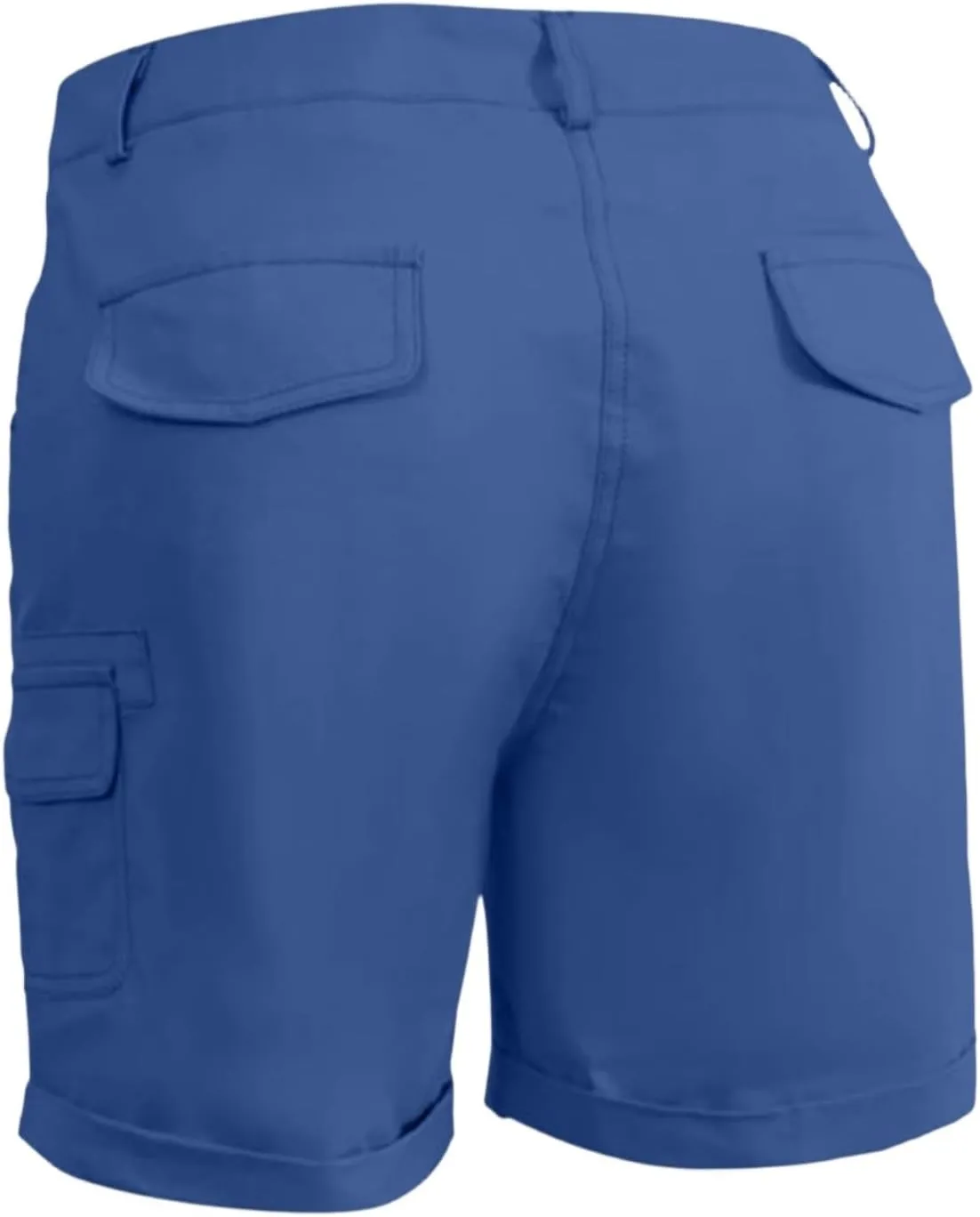 Cargo Shorts for Women Casual Summer High Waisted Jean Shorts with Pockets Knee Length Pull On Hiking Outfits