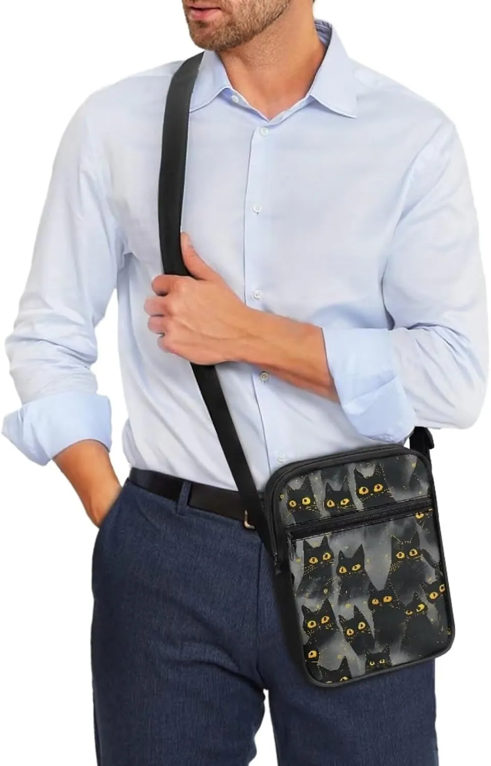 Cat Print Small Crossbody Bags for Women Men, Cross Body Bag Satchel Messenger Bags