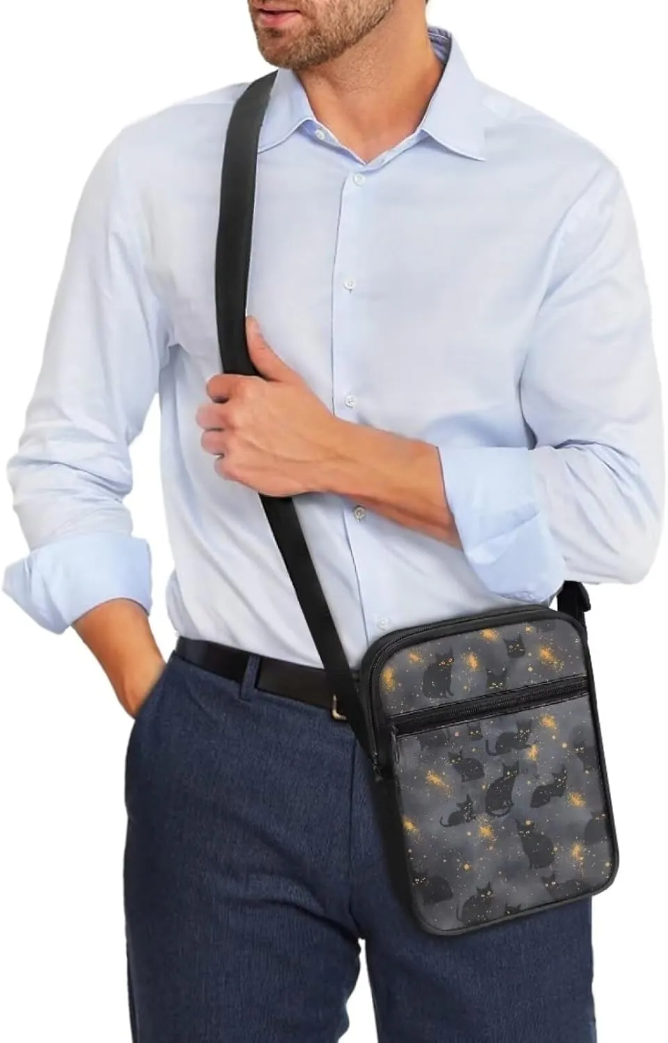 Cat Print Small Crossbody Bags for Women Men, Cross Body Bag Satchel Messenger Bags