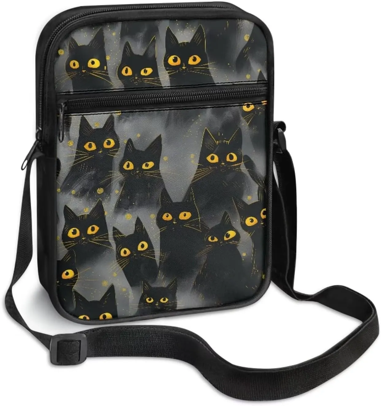 Cat Print Small Crossbody Bags for Women Men, Cross Body Bag Satchel Messenger Bags