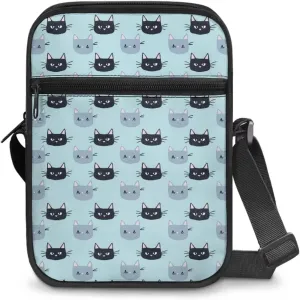Cat Print Small Crossbody Bags for Women Men, Cross Body Bag Satchel Messenger Bags