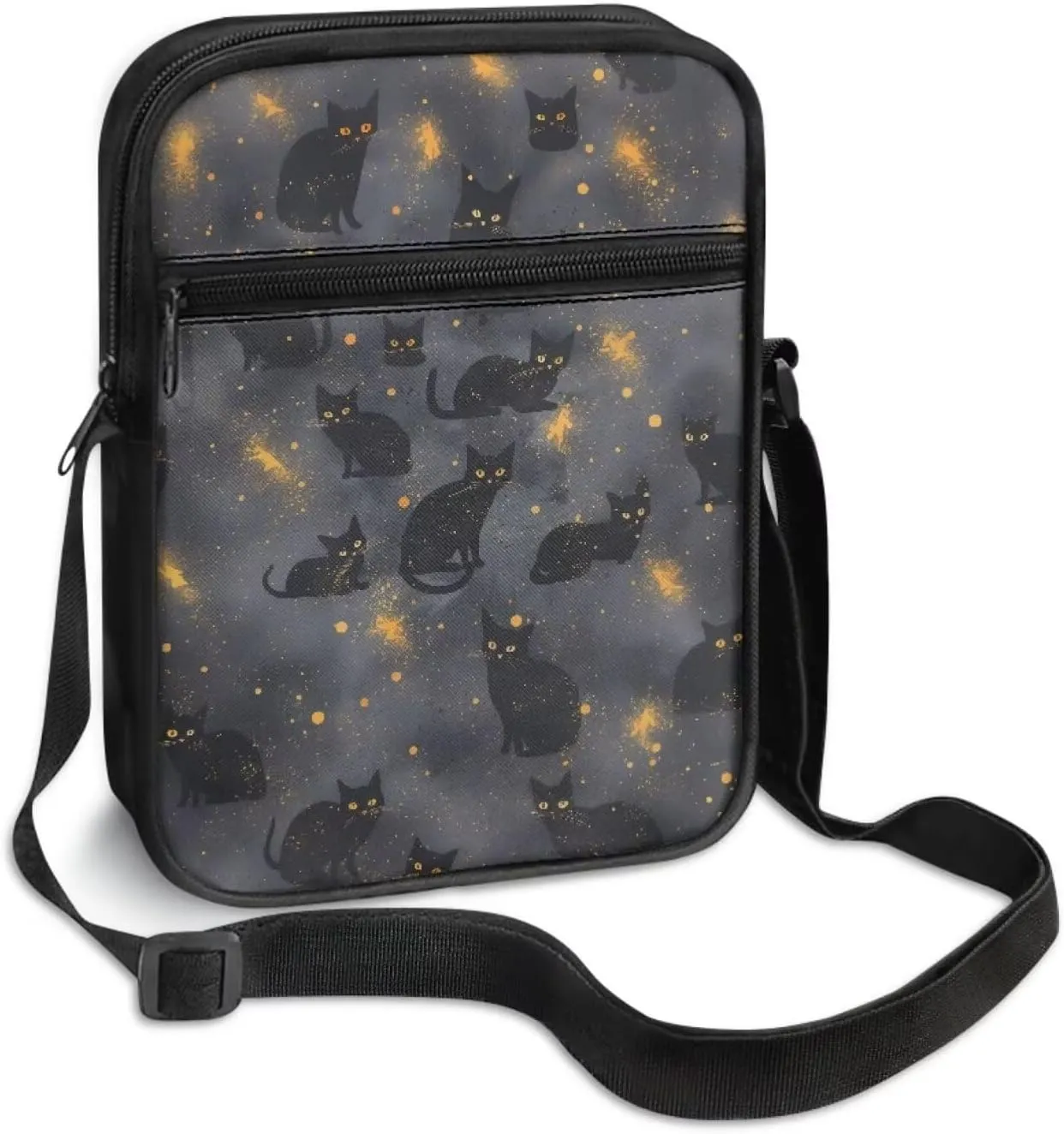 Cat Print Small Crossbody Bags for Women Men, Cross Body Bag Satchel Messenger Bags