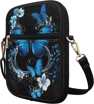 COEQINE Animal Messenger Bags Leather Cell Phone Purse Women Crossbody Bag Messenger Pouch Travel Wallet