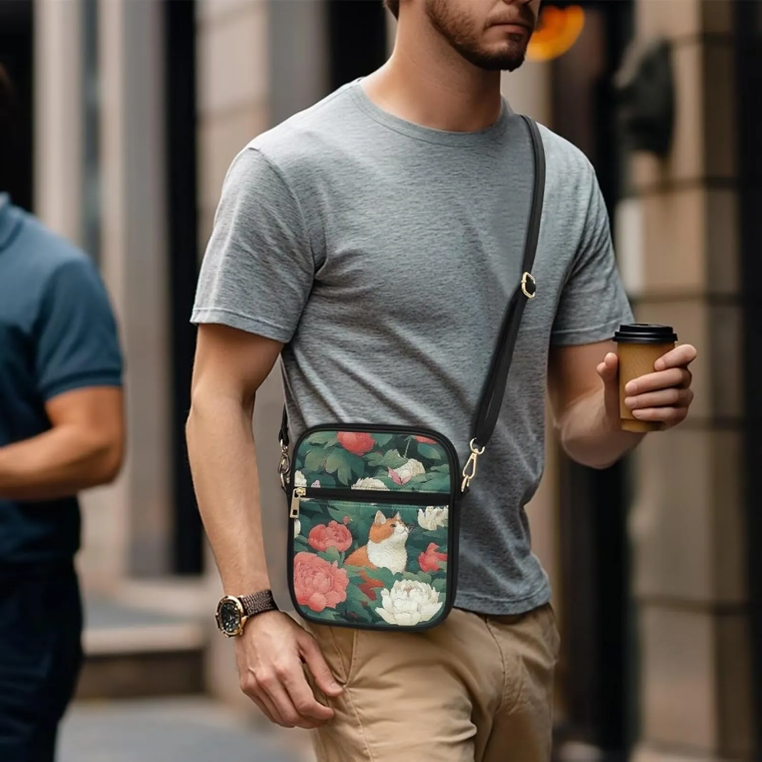 COEQINE Animal Messenger Bags Leather Cell Phone Purse Women Crossbody Bag Messenger Pouch Travel Wallet
