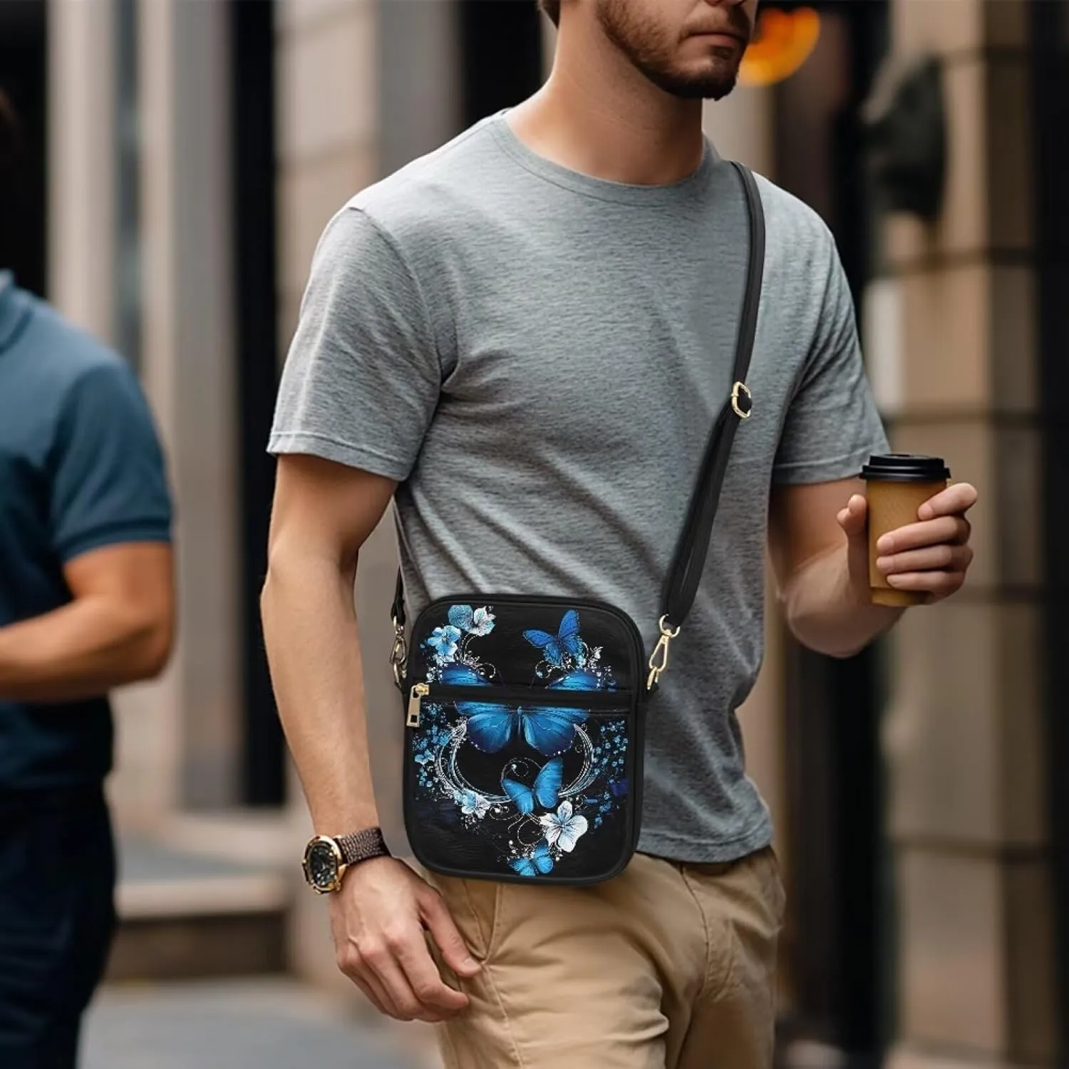 COEQINE Animal Messenger Bags Leather Cell Phone Purse Women Crossbody Bag Messenger Pouch Travel Wallet