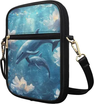 COEQINE Animal Messenger Bags Leather Cell Phone Purse Women Crossbody Bag Messenger Pouch Travel Wallet