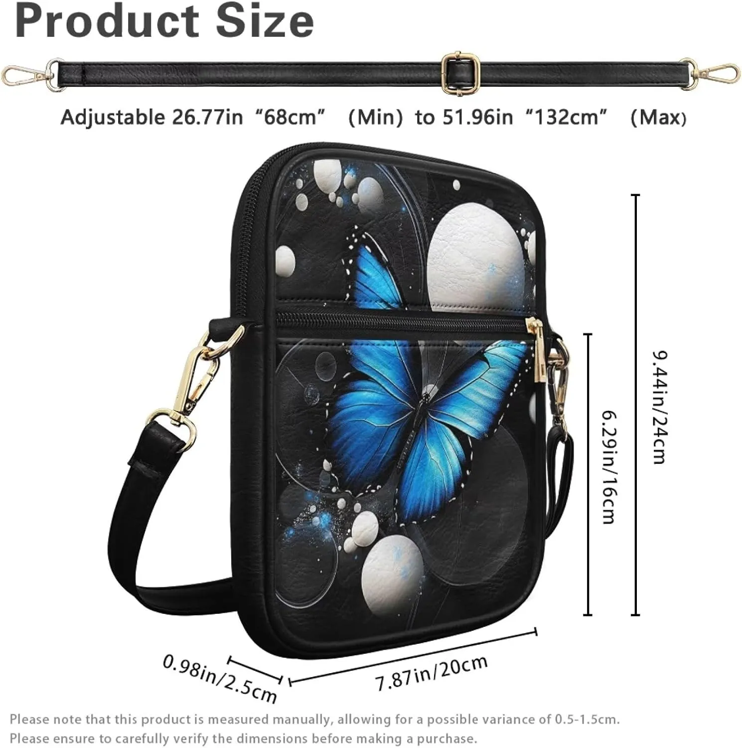 COEQINE Animal Messenger Bags Leather Cell Phone Purse Women Crossbody Bag Messenger Pouch Travel Wallet