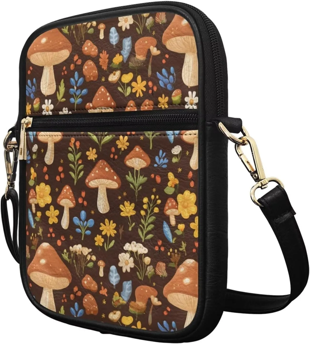 COEQINE Animal Messenger Bags Leather Cell Phone Purse Women Crossbody Bag Messenger Pouch Travel Wallet