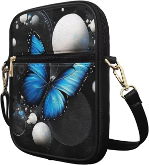 COEQINE Animal Messenger Bags Leather Cell Phone Purse Women Crossbody Bag Messenger Pouch Travel Wallet