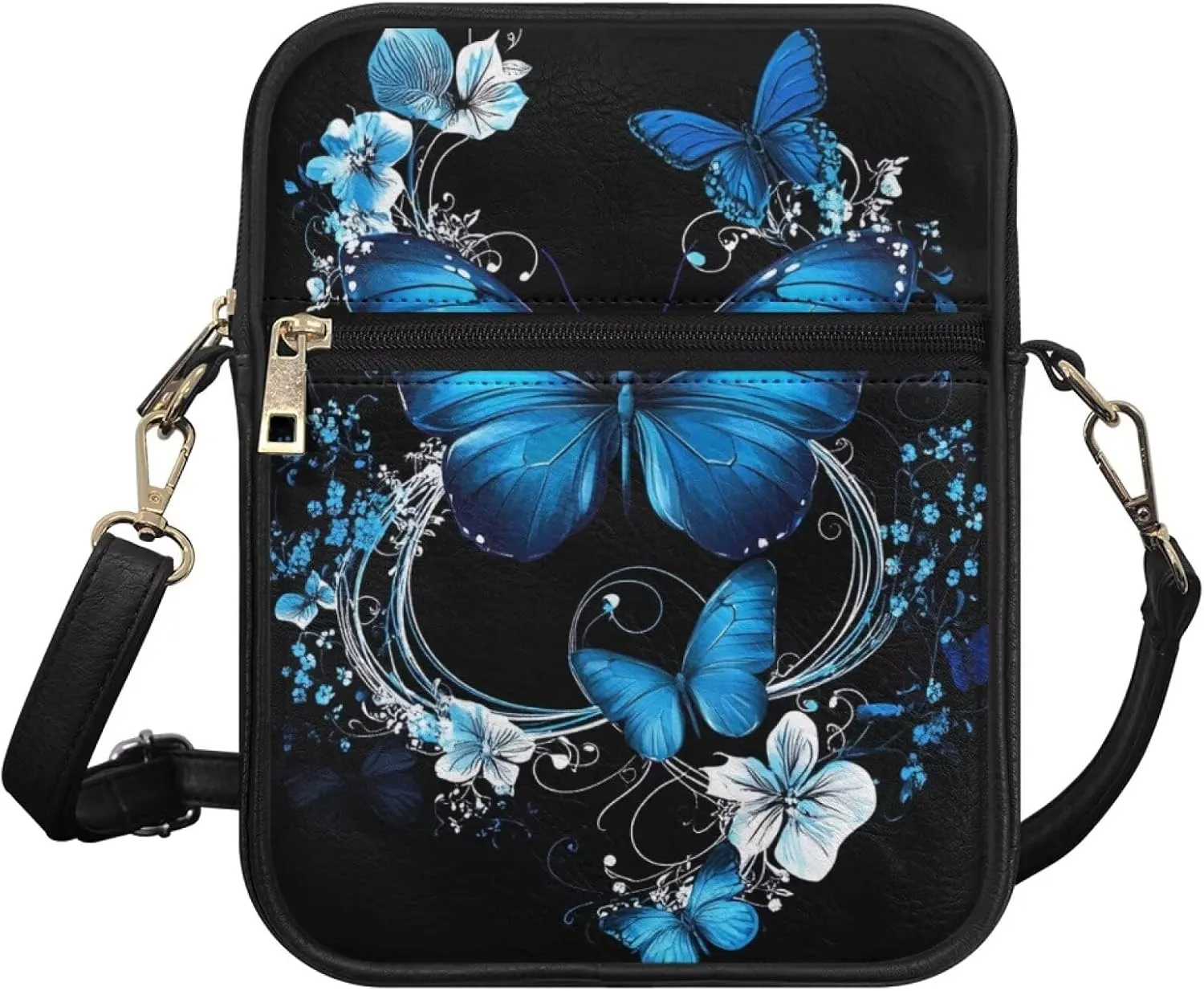 COEQINE Animal Messenger Bags Leather Cell Phone Purse Women Crossbody Bag Messenger Pouch Travel Wallet