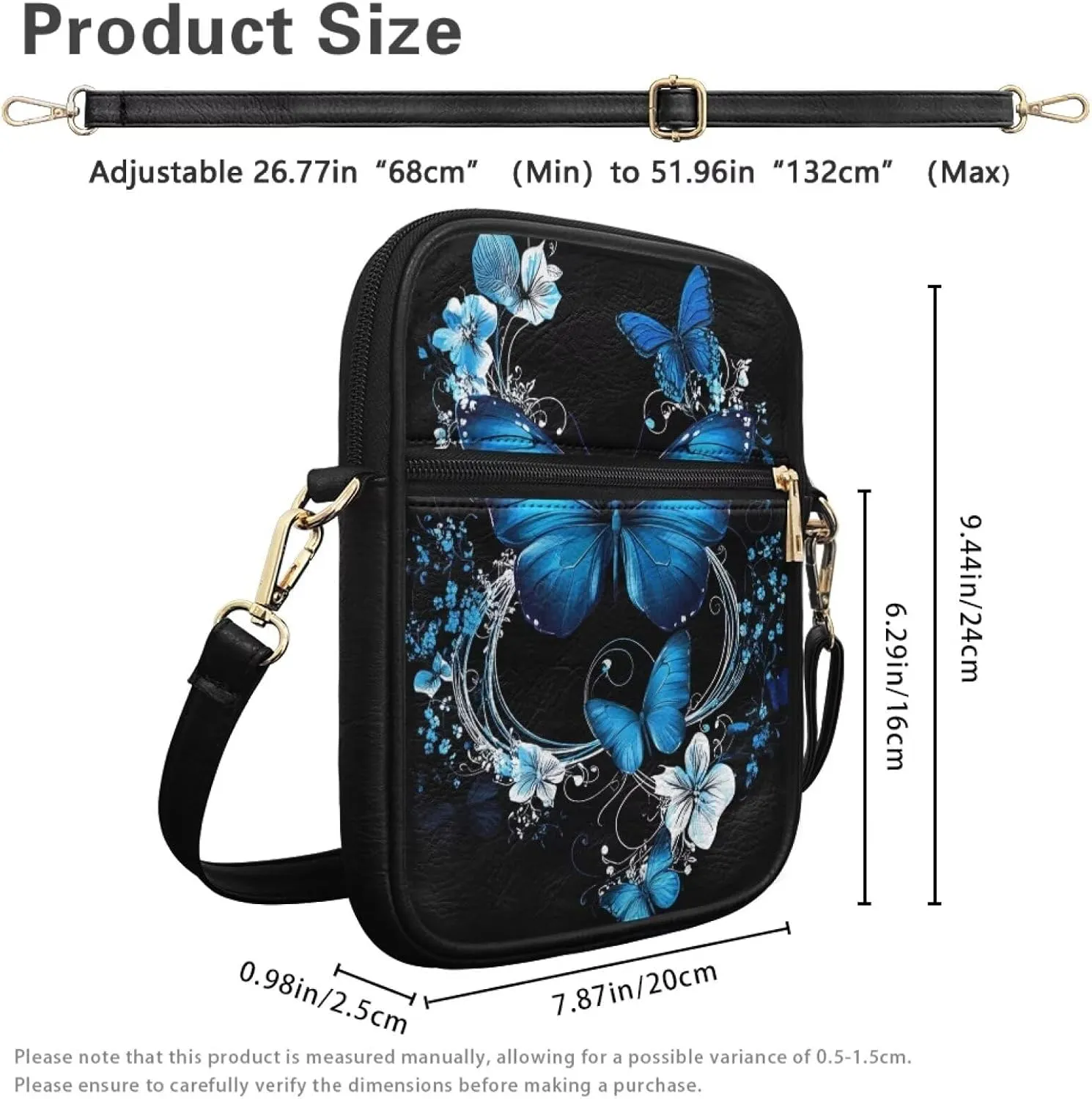 COEQINE Animal Messenger Bags Leather Cell Phone Purse Women Crossbody Bag Messenger Pouch Travel Wallet