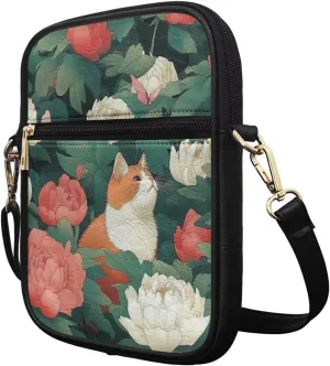 COEQINE Animal Messenger Bags Leather Cell Phone Purse Women Crossbody Bag Messenger Pouch Travel Wallet
