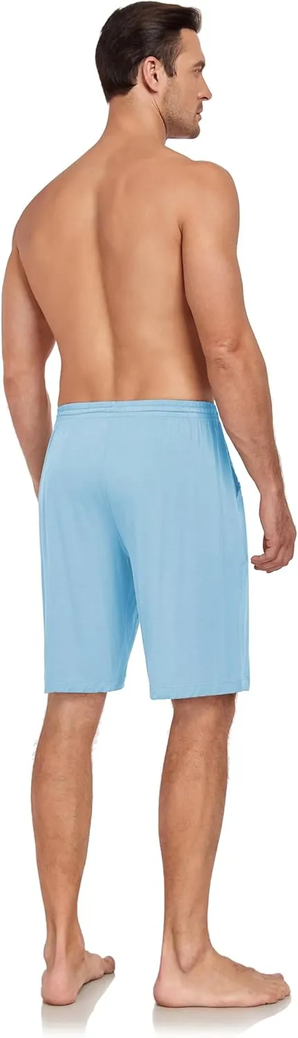 COLORFULLEAF Mens Bamboo Rayon Pajama Shorts Soft Pajama Bottoms Comfy Lounge Sleep Shorts with Pockets