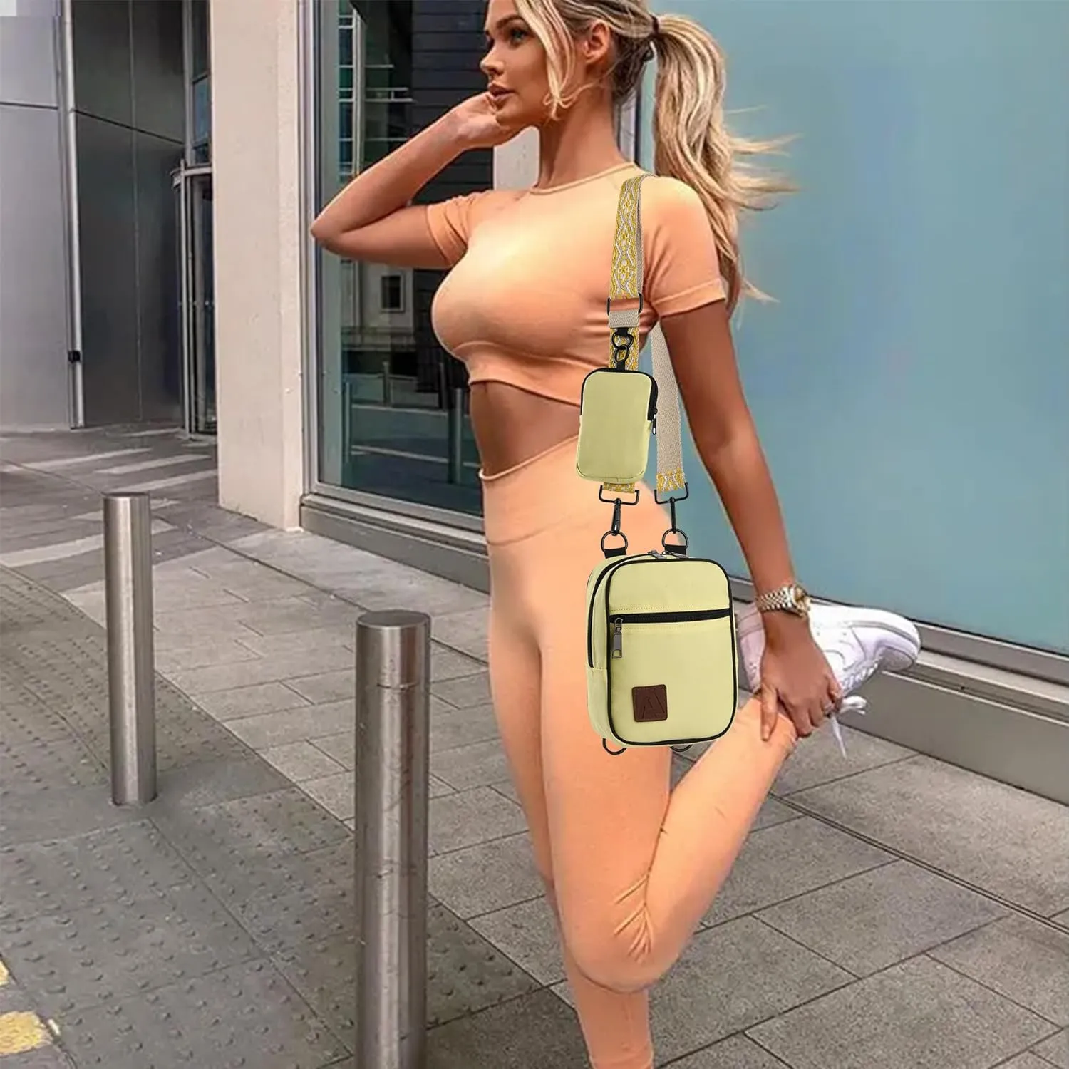 Convertible Crossbody Bag for Men/Women,Adjustable Waist/Shoulder/Backpack with 2/3 Strap,Everyday Essentials Carrier