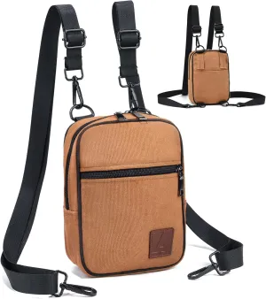 Convertible Crossbody Bag for Men/Women,Adjustable Waist/Shoulder/Backpack with 2/3 Strap,Everyday Essentials Carrier