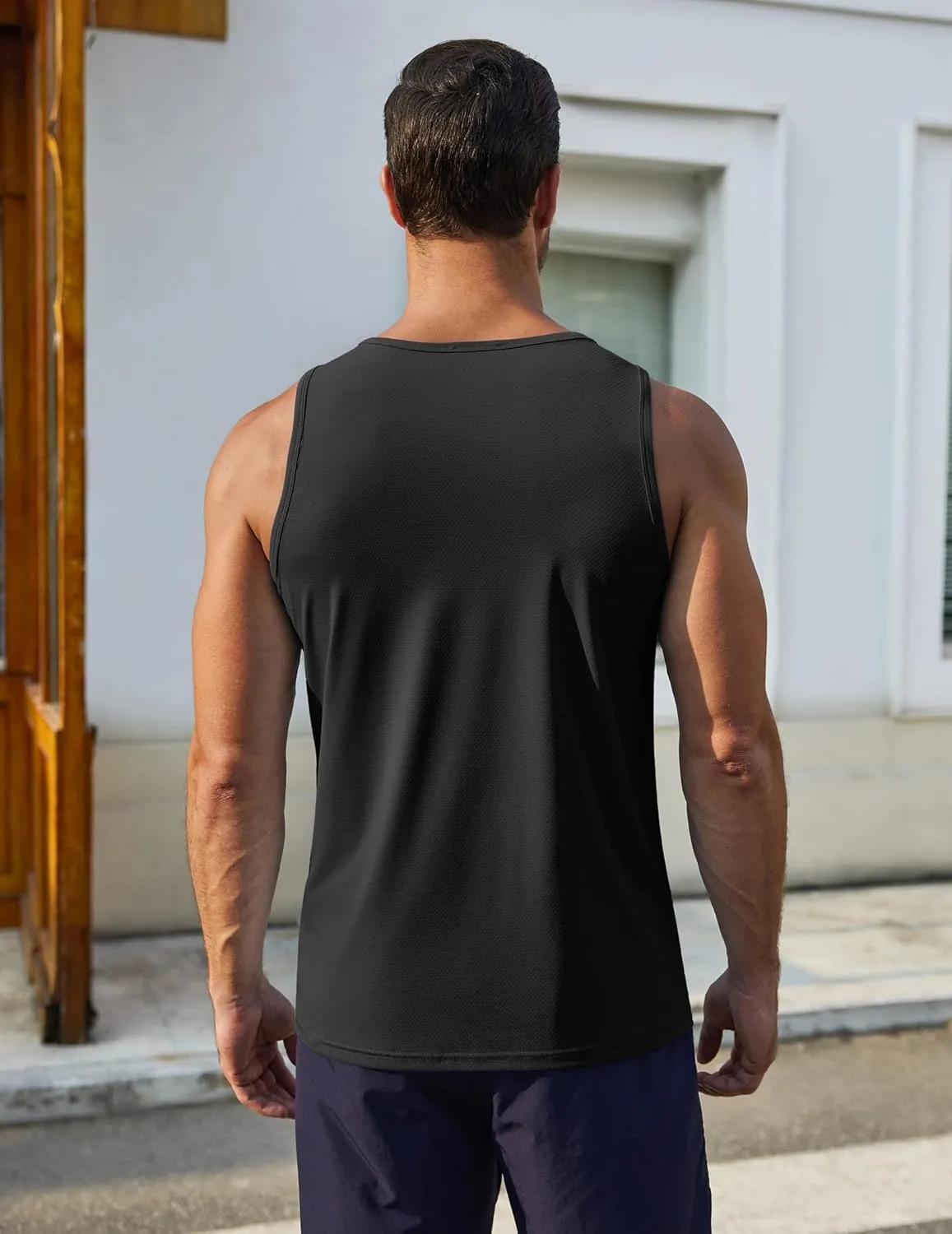 COOFANDY Men's Workout Tank Tops UPF 50  Sleeveless Gym Muscle Shirts Cooling Quick Dry Bodybuilding Tanks for Swim Beach