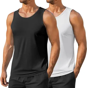 COOFANDY Men's Workout Tank Tops UPF 50  Sleeveless Gym Muscle Shirts Cooling Quick Dry Bodybuilding Tanks for Swim Beach