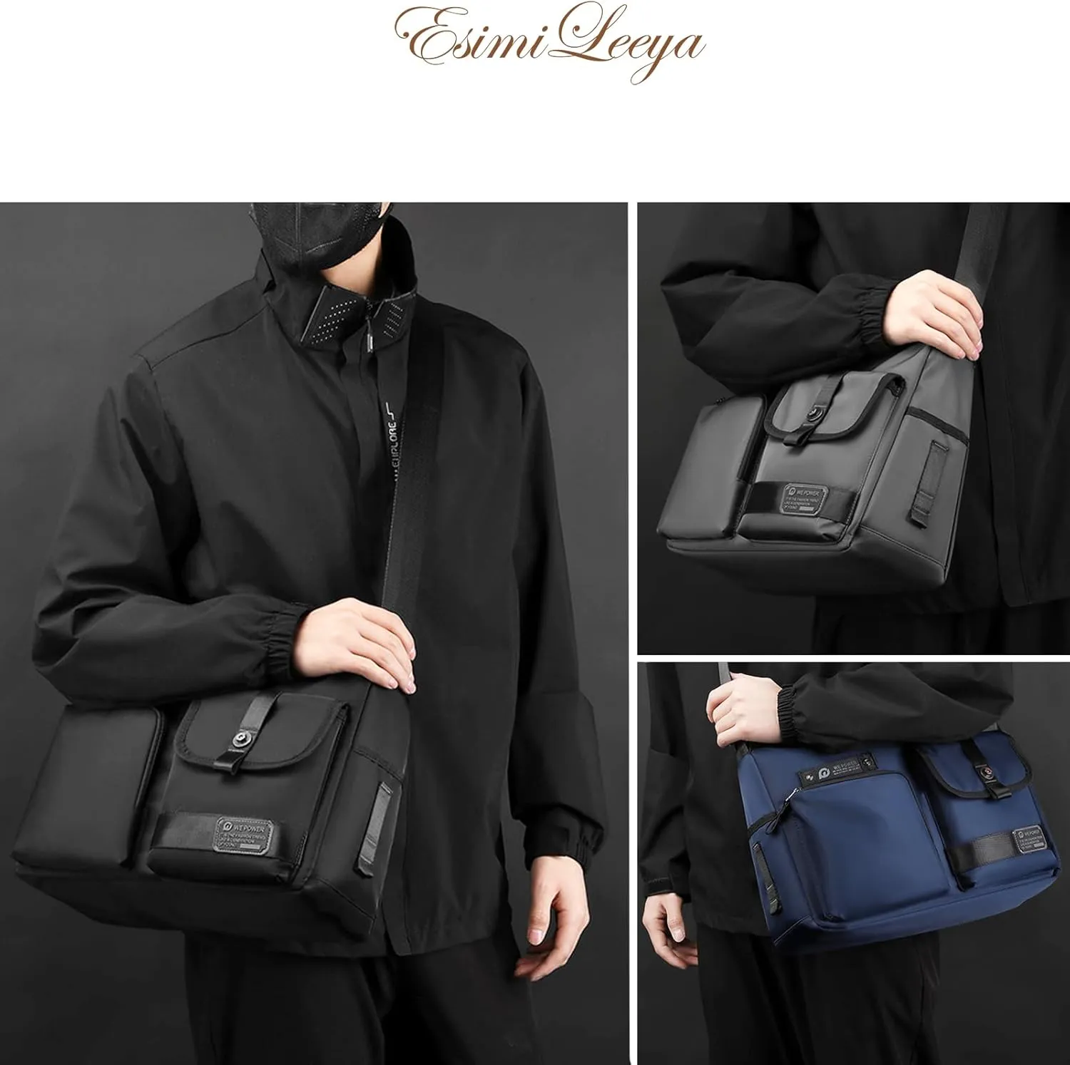 Crossbody Bag for Men with Pockets Waterproof Travel Messenger Bags for Men Men's Shoulder Bag