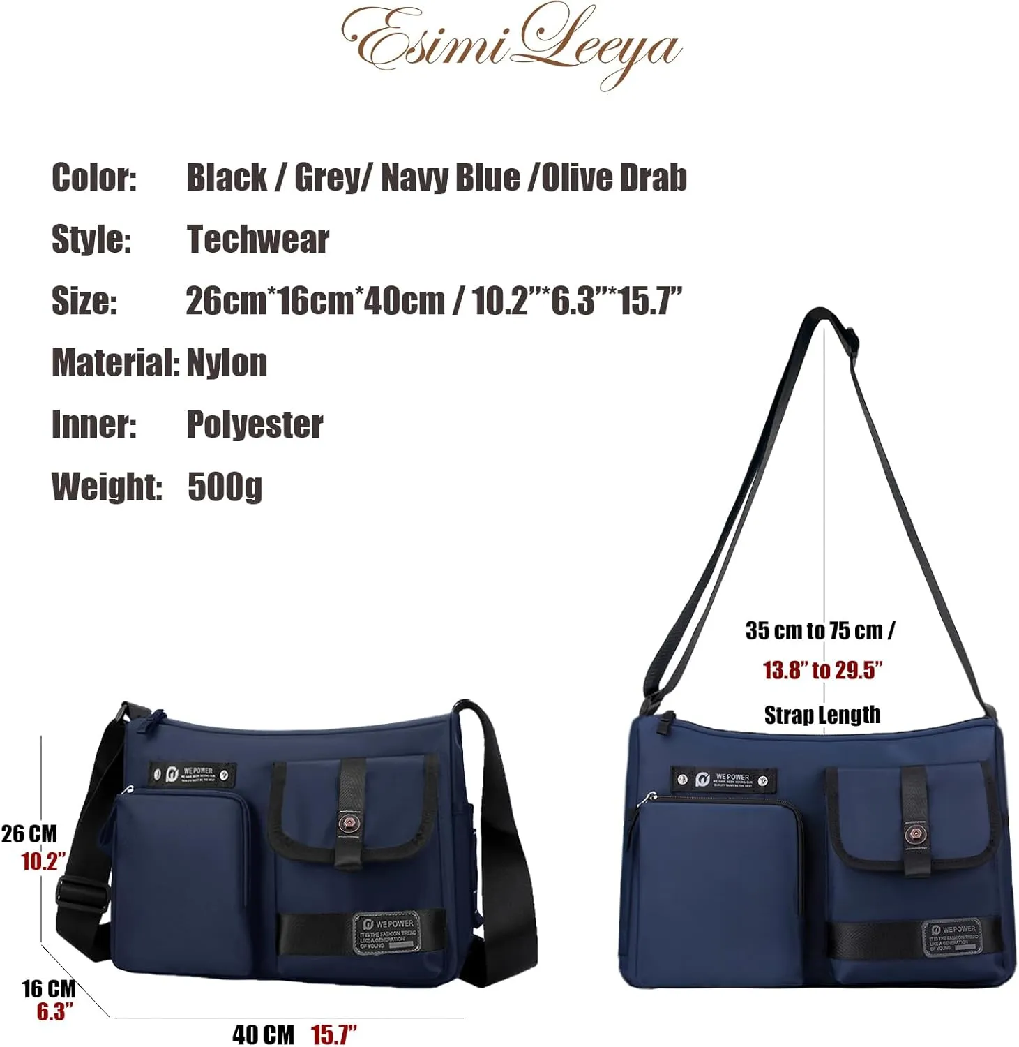 Crossbody Bag for Men with Pockets Waterproof Travel Messenger Bags for Men Men's Shoulder Bag