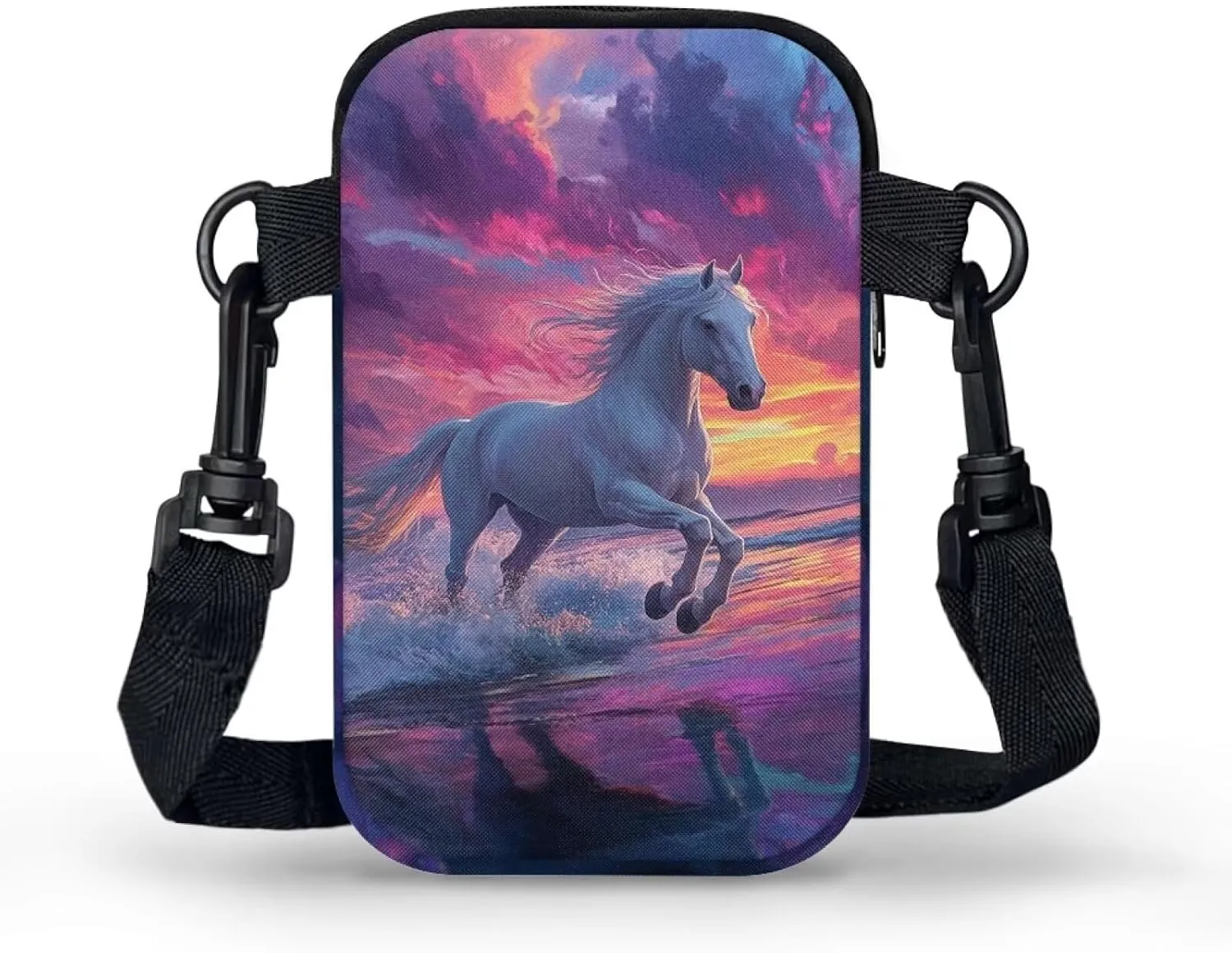 Crossbody Bag with Zipper Closure, Unisex Adult Small Messenger Bags Cell Phone Pouch