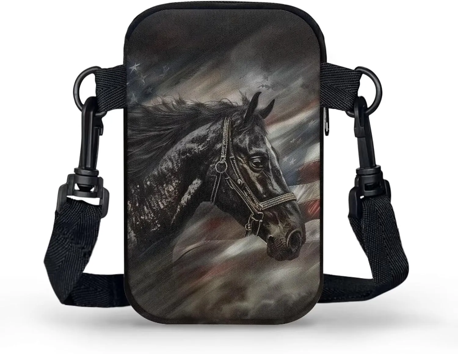 Crossbody Bag with Zipper Closure, Unisex Adult Small Messenger Bags Cell Phone Pouch